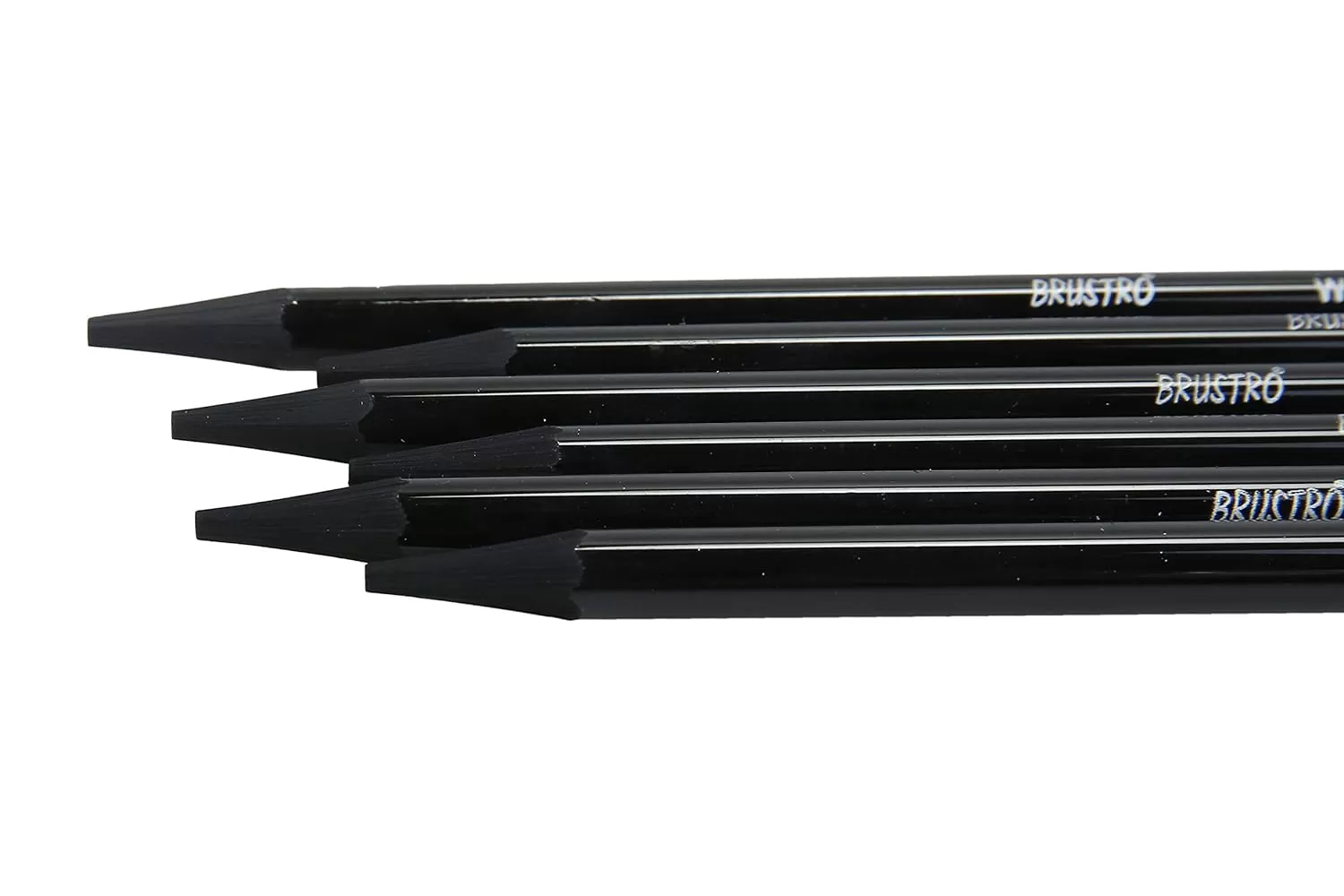 BRUSTRO WOODLESS CHARCOAL PENCIL SET OF 6 (3 SOFT, 2 MEDIUM, 1 HARD)