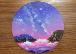 ART PAVILION - CIRCLE SHAPE CANVAS, ROUND CANVAS FOR PAINTING OILS, ACRYLICS & WATERCOLOURS 