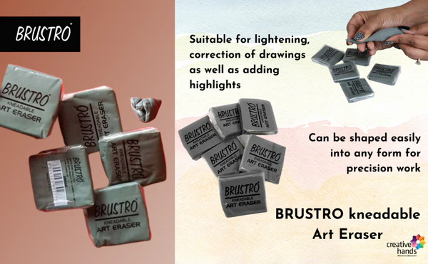 BRUSTRO KNEADABLE ART ERASER PACK OF 6