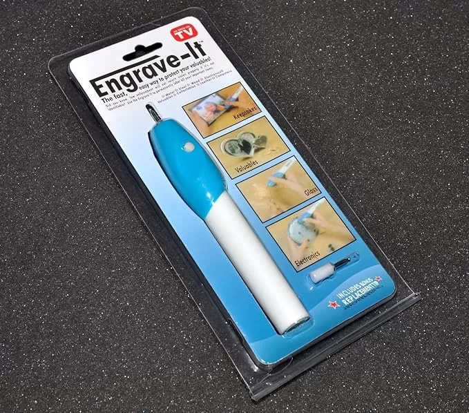 Engrave-It Handheld Battery Operated Engraving Pen Tool. Engraves on almost any surface