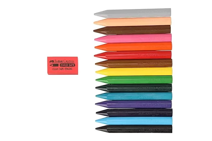 FABER CASTELL ERASABLE CRAYONS 70MM