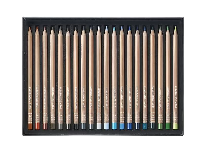 CARAN D'ACHE LUMINANCE ARTIST COLOUR PENCILS 40 SHADES ( EXCEPTIONAL LIGHTFASTNESS )