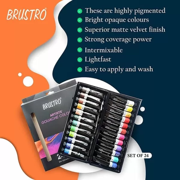 BRUSTRO ARTISTS GOUACHE COLOUR SET