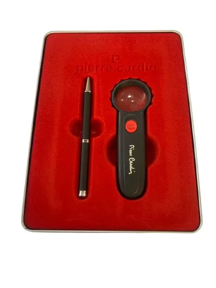 PIERRE CARDIN NOBLE GIFT SET WITH 1 BALL PEN & 1 MAGNIFYING GLASS