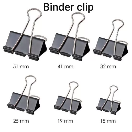 BINDER CLIP CLAMP FOR OFFICE, HOME, SCHOOL, INSTITUTIONS   PAPER BINDER CLIP CLAMP FOR OFFICE, SCHOOL