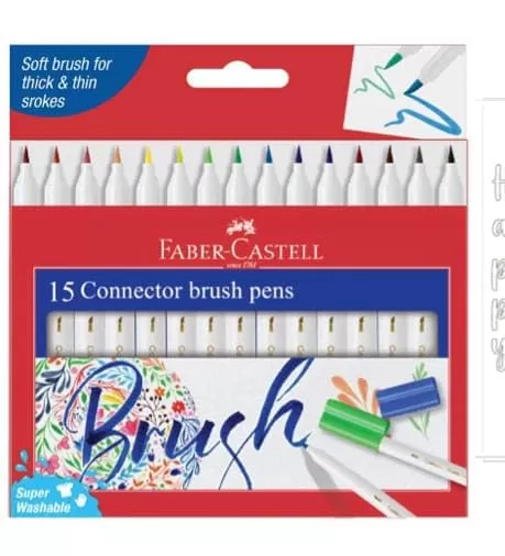 FABER CASTELL CONNECTOR BRUSH PENS  COL  SET