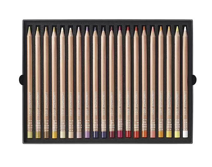 CARAN D'ACHE LUMINANCE ARTIST COLOUR PENCILS 40 SHADES ( EXCEPTIONAL LIGHTFASTNESS )