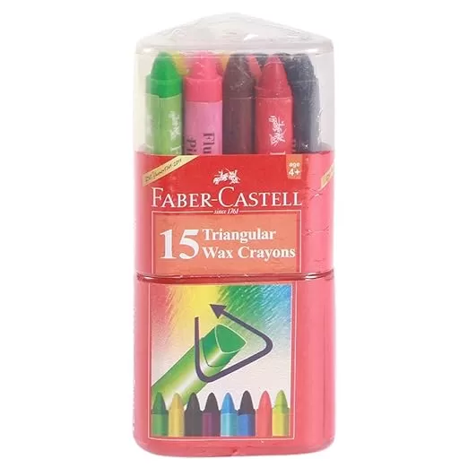 FABER CASTELL WAX CRAYON TRIANG 75MM GRIP