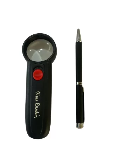 PIERRE CARDIN NOBLE GIFT SET WITH 1 BALL PEN & 1 MAGNIFYING GLASS