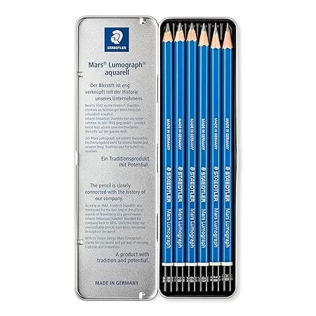 STAEDTLER LUNA WATER COLOUR PENCIL - PACK OF 6 METAL BOX