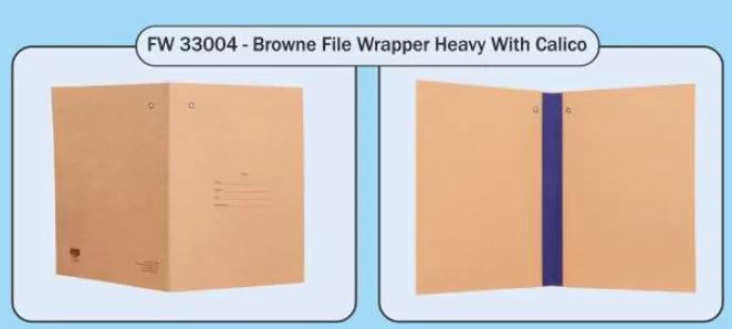 BROWNE FILE WRAPPER - HEAVY WITH CALICO