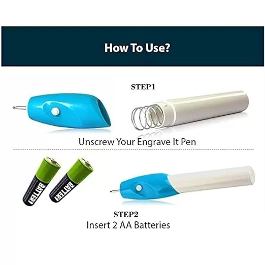 Engrave-It Handheld Battery Operated Engraving Pen Tool. Engraves on almost any surface