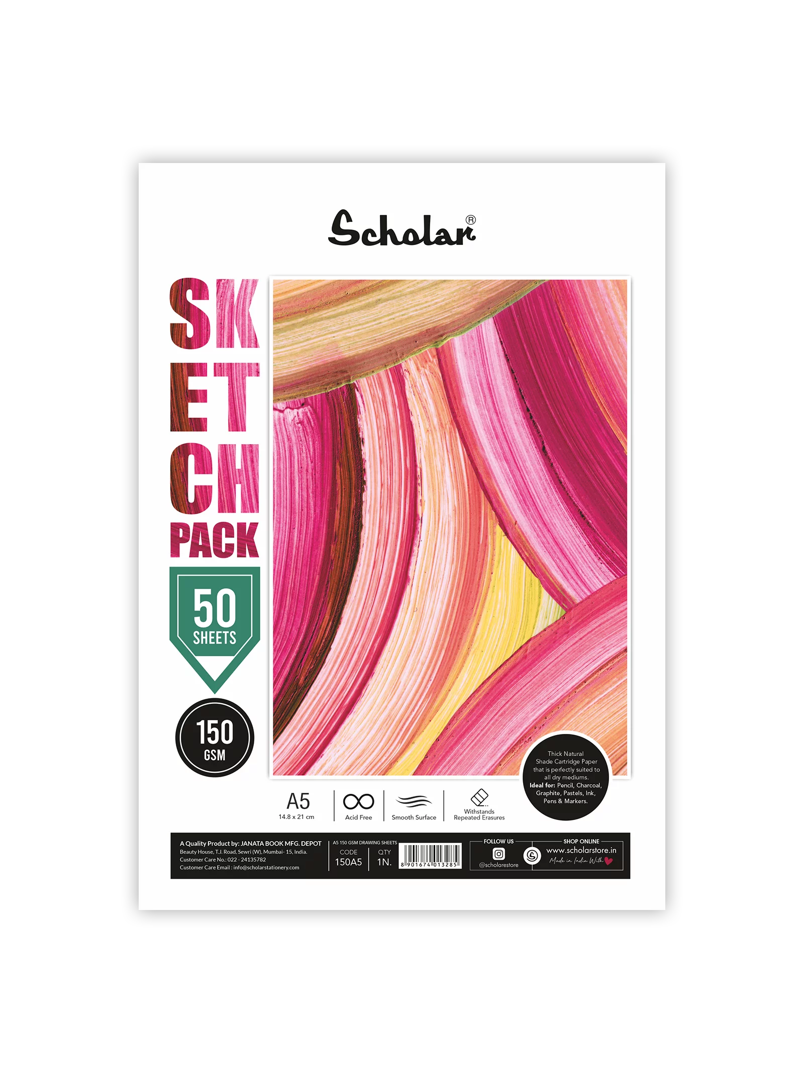 150 GSM CARTRIDGE PAPER – LOOSE SHEET (SPL)(50 SHEET PACK)