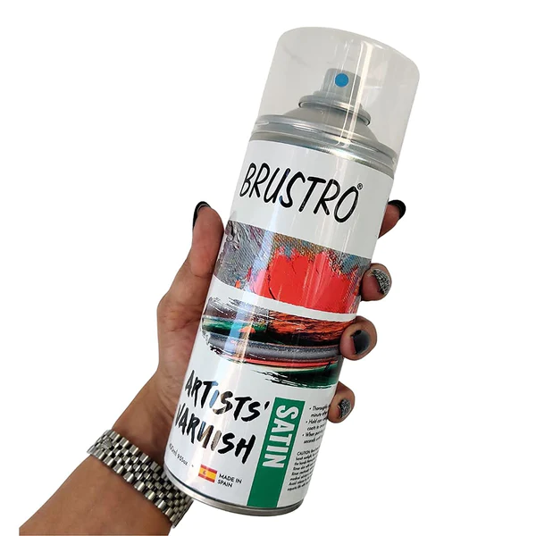 BRUSTRO SATIN VARNISH SPRAY FOR ARTISTS