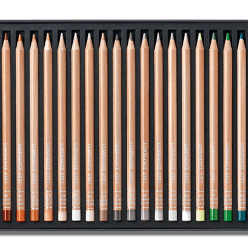 CARAN DACHE LUMINANCE COLOUR PENCIL 76 SHADES + 2 BLENDER PENCILS