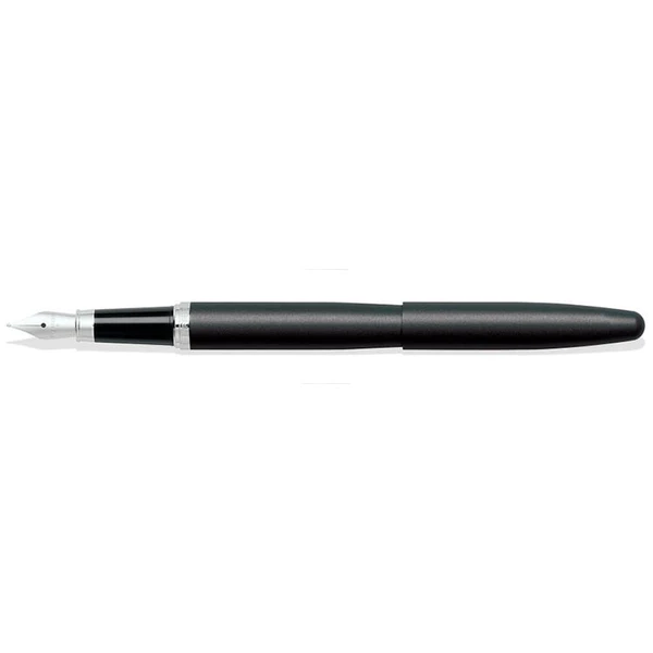 SHEAFFER® VFM MATTE BLACK FOUNTAIN PEN WITH CHROME TRIMS - FINE