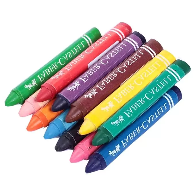 FABER CASTELL WAX CRAYON TRIANG 75MM GRIP