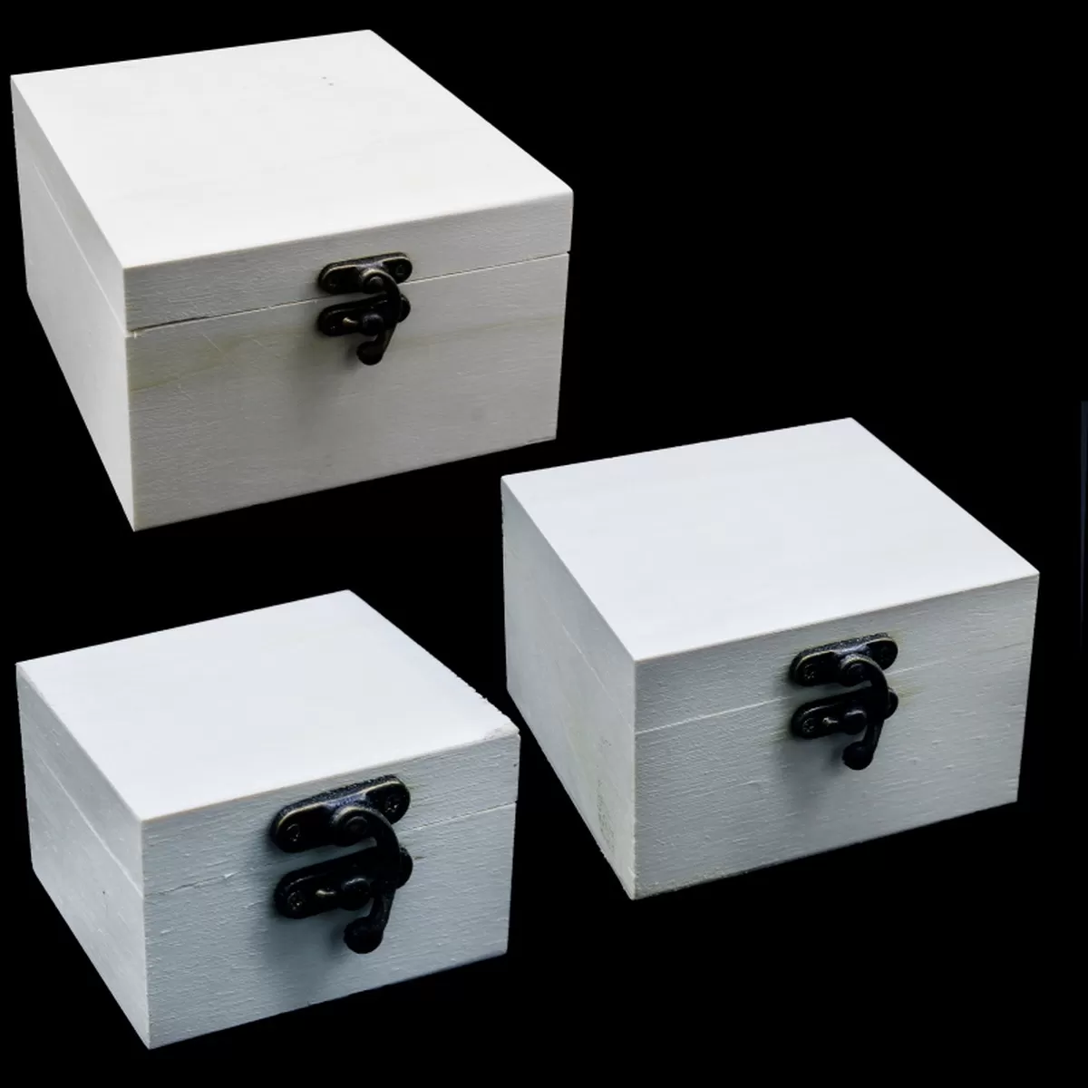 WOODEN EMPTY BOX 3PCS 5.5X5.5X3.5CM