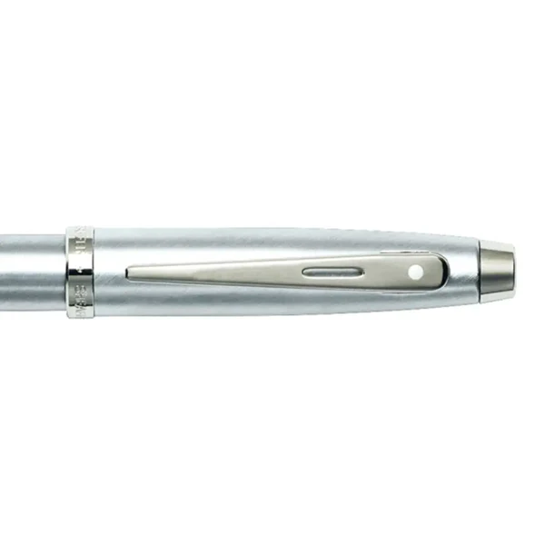 SHEAFFER® 100 BRUSHED CHROME FOUNTAIN PEN WITH CHROME TRIMS - FINE