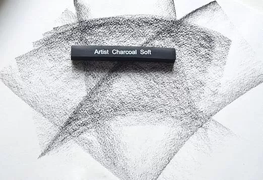 DRAWING SHADING COMPRESSED CHARCOAL STICKS, 6 PIECE