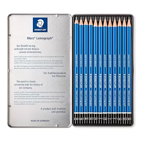 STAEDTLER LUNA WATER COLOUR PENCIL - PACK OF 12 METAL BOX