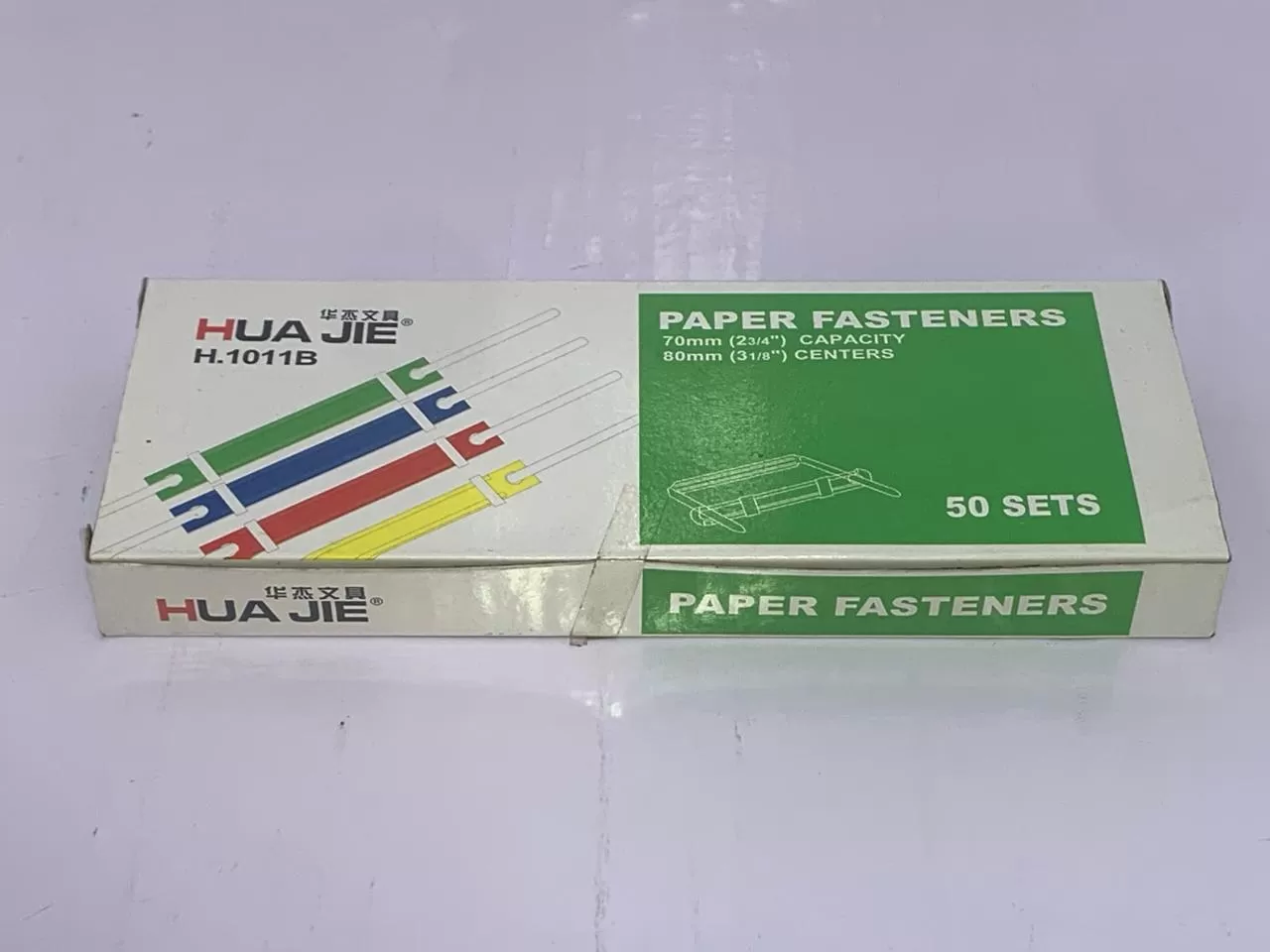 PAPER FASTENERS  CAPACITY 70MM & CENTERS 80MM  50PC PACK