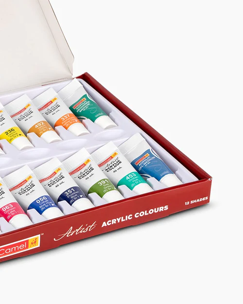 CAMEL ARTIST 40ML ACRYLIC COLOR SHADE - 12 SHADES (MULTICOLOR)