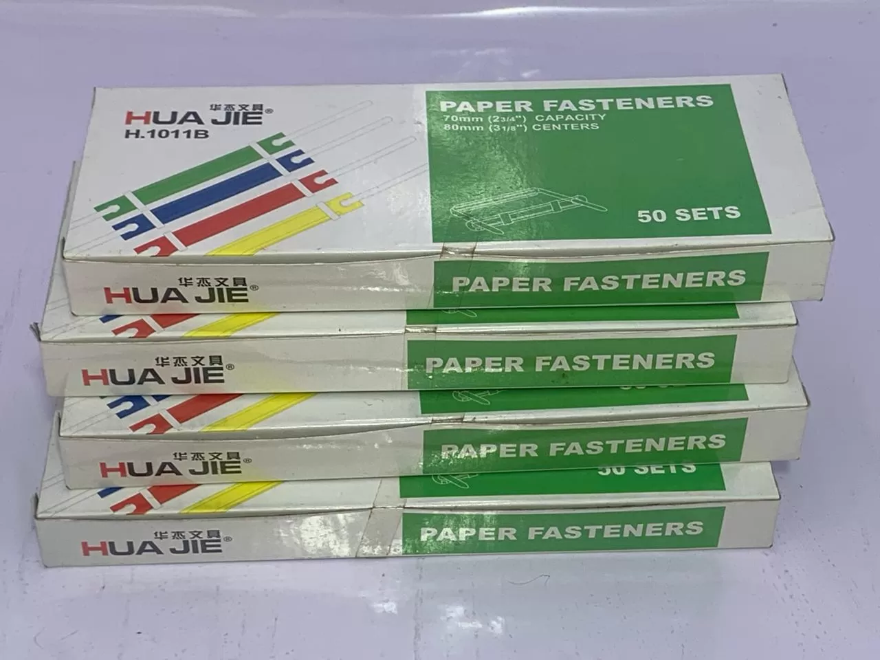 PAPER FASTENERS  CAPACITY 70MM & CENTERS 80MM  50PC PACK