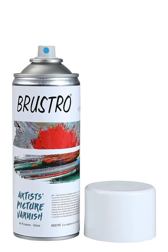 BRUSTRO GLOSS VARNISH SPRAY FOR ARTISTS 2