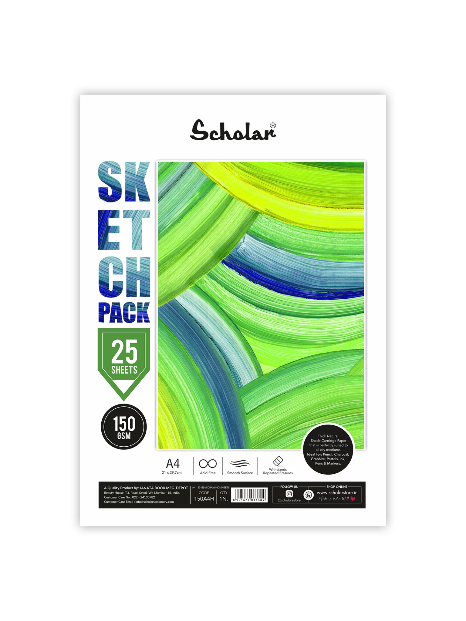 150 GSM CARTRIDGE PAPER – LOOSE SHEET (SPL)(25 SHEET PACK)